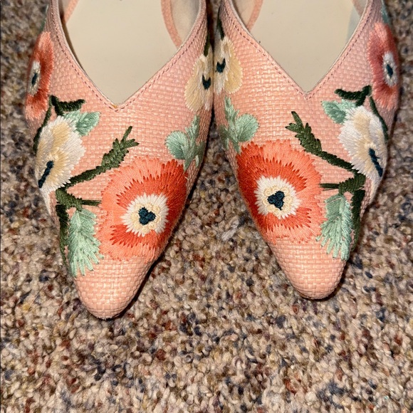 Dolce Vita Embroidered Floral Mules - Pink and Orange - Picture 5 of 5
